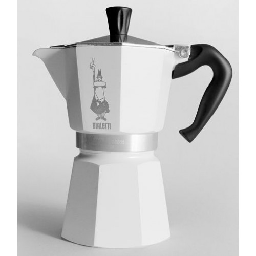 BIALETTI Moka Express 6 Tassen Espressokocher, Alu-Weiß 2130199311