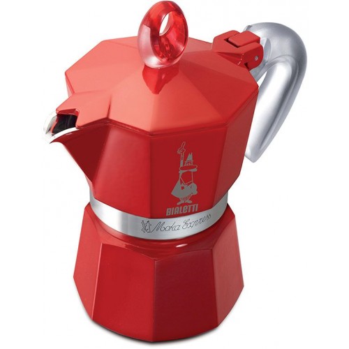 BIALETTI Moka Glossy 1 Tasse, allu rot, 2140199311 BIALETTI Moka Glossy 1 Tasse, allu rot, 2140199311