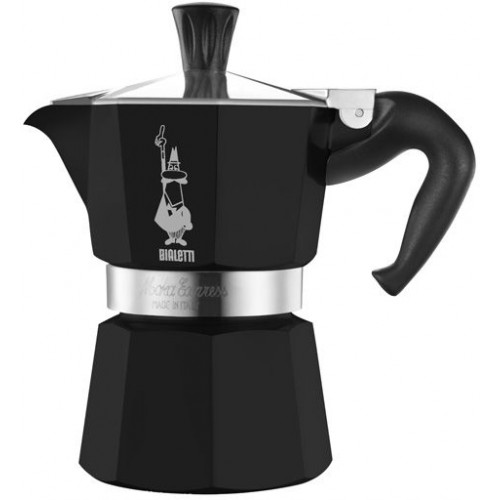 BIALETTI Moka Express 6 Tassen Espressokocher, Alu-Schwarz 2130199314