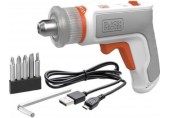 Black & Decker BCRTA01 Akkuschrauber 3,6V/1,5Ah mit Bohrfutter für L-Schlüssel 2 - 5mm