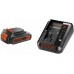 Black & Decker BDC2A20 Set Akku Li-Ion (1x2.0Ah x18V) + Ladegerät 14,4 - 18,0V