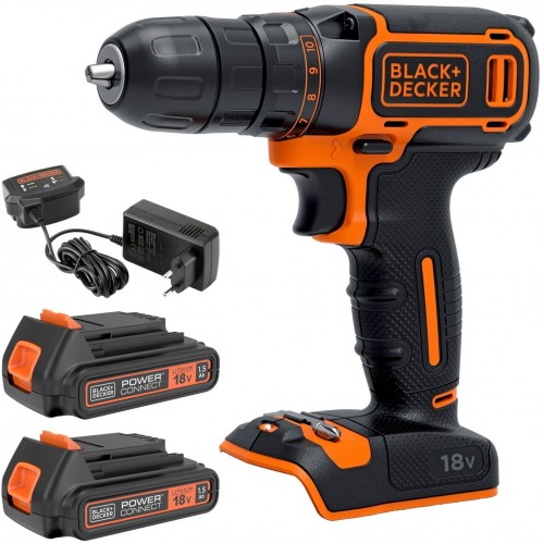 Black & Decker BDCDC18B Akkuschrauber Bohrschrauber 30Nm Li-Ion (2x1,5Ah/18V)