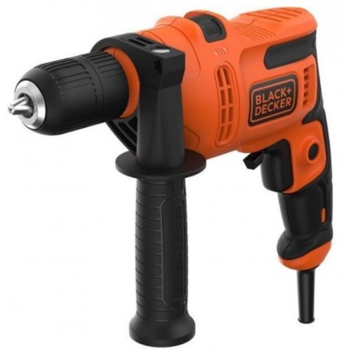 BLACK & DECKER Schlagbohrmaschine orange/schwarz, 500 Watt BEH200-QS