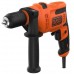 BLACK & DECKER Schlagbohrmaschine orange/schwarz, 500 Watt BEH200-QS