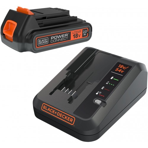 Black & Decker BDC2A20-QW Starter-Kit Akku Li-Ion (18V/1x2,0Ah) + Ladegerät 2A