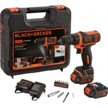 Black & Decker BDCDD12KB-QW Akku-Bohrschrauber (26Nm/10,8V/2x1,5Ah), Koffer