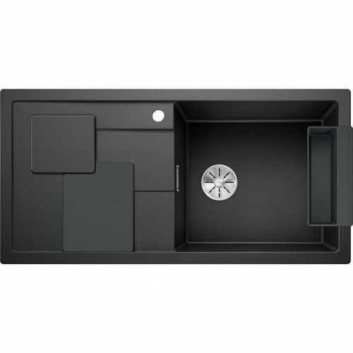BLANCO SITY XL 6 S Einbauspüle Siligranit InFino anthrazit Zubehör in lava grey 52504