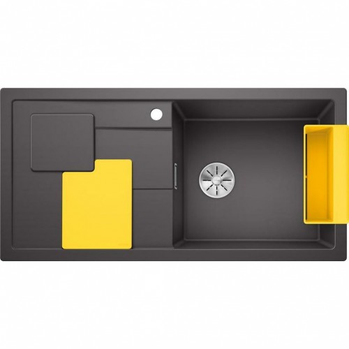 BLANCO SITY XL 6 S Einbauspüle Siligranit InFino felsgrau mit Zubehör in lemon 525053 BLANCO SITY XL 6 S Einbauspüle Siligranit InFino felsgrau mit Zubehör in lemon 525053