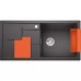 BLANCO SITY XL 6 S Einbauspüle Siligranit InFino felsgrau Zubehör in orange 525057