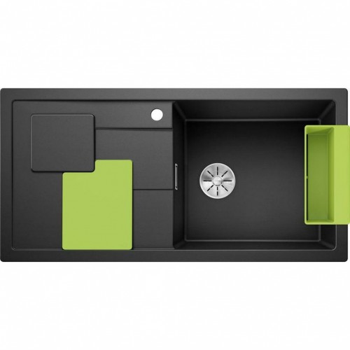 BLANCO SITY XL 6 S Einbauspüle Siligranit InFino anthrazit Zubehör in kiwi 525060