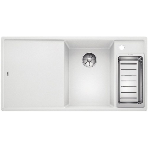 BLANCO AXIA III 6 S Silgranit PuraDur weiss Glasschneidbrett InFino Ablauf 523477