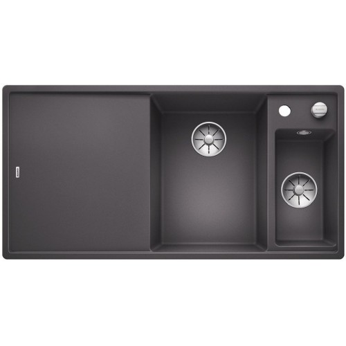 BLANCO AXIA III 6 S-F Silgranit felsgrau Glasschneidbrett InFino Ablauf 523490