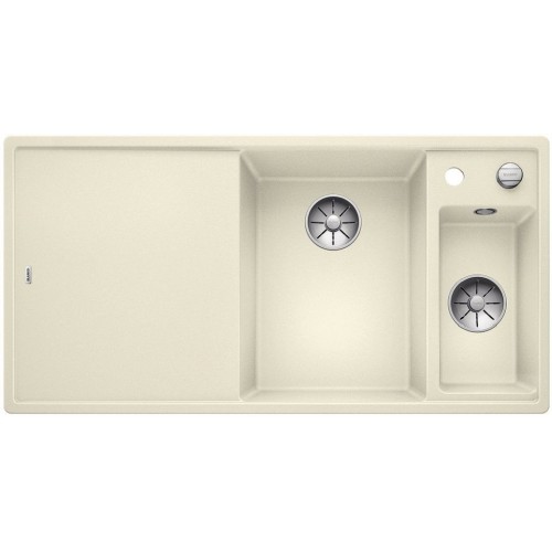 BLANCO AXIA III 6 S-F Silgranit jasmin Holzschneidbrett InFino Ablauf 523487