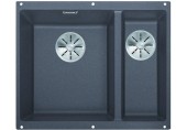 BLANCO SUBLINE 340/160-U Unterbauspüle SILGRANIT PuraDur, InFino, felsgrau 523549
