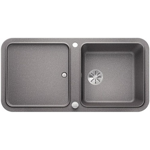 BLANCO YOVA XL 6 S Silgranit PuraDur 2 alumetallic InFino Ablauf 523596 BLANCO YOVA XL 6 S Silgranit PuraDur 2 alumetallic InFino Ablauf 523596