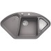 BLANCO DELTA II Eck-Einbau-Spüle Silgranit PuraDur alumetallic InFino Ablauf 523658