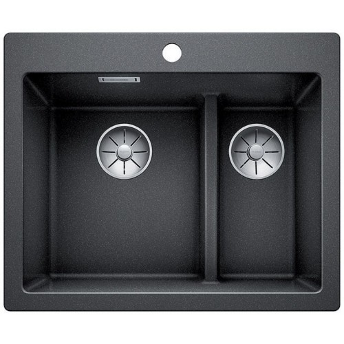 BLANCO PLEON 6 Split Silgranit PuraDur Farbe anthrazit InFino Ablauf 523696