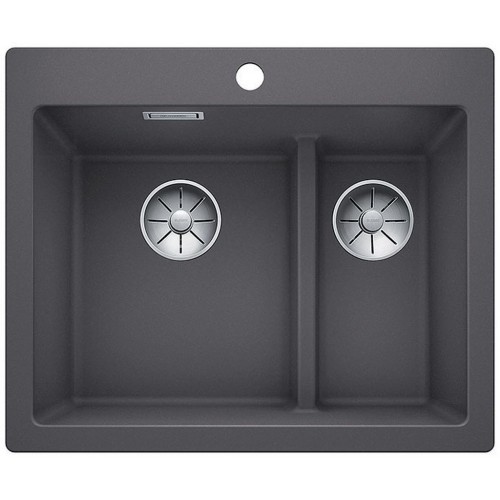 BLANCO PLEON 6 Split Silgranit PuraDur Farbe felsgrau InFino Ablauf 523697