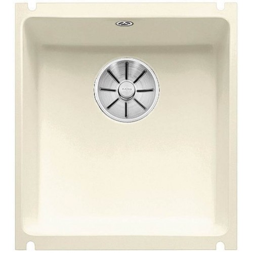 BLANCO SUBLINE 375 U Keramik PuraPlus magnolia glänzend InFino Ablauf 523727