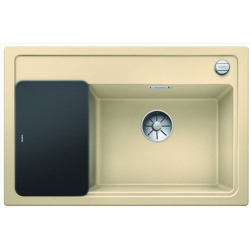 BLANCO ZENAR XL 6 S Compact Silgranit champagner Glasschneidbrett InFino Ablauf 523760