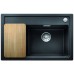 BLANCO ZENAR XL 6 S Compact Silgranit anthrazit Holzschneidbrett InFino Ablauf 523764