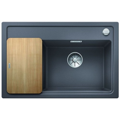 BLANCO ZENAR XL 6 S Compact Silgranit felsgrau Holzschneidbrett InFino Ablauf 523765