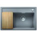 BLANCO ZENAR XL 6 S Compact Silgranit alumetallic Holzschneidbrett InFino Ablauf 523766