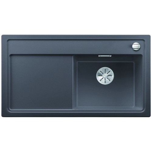 BLANCO ZENAR 5 S-F Becken rechts Glasschneidbrett felsgrau InFino Ablauf 523860