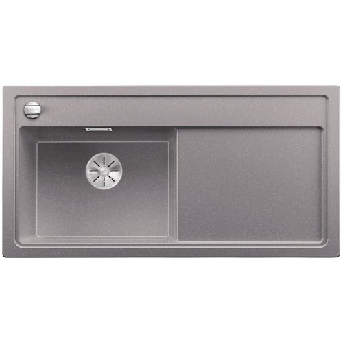 BLANCO ZENAR XL 6 S-F Becken links Glasschneidbrett alumetallic InFino Ablauf 523911