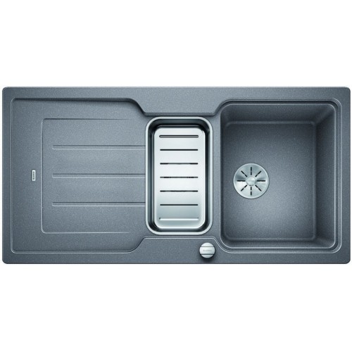 BLANCO CLASSIC Neo 6 S Silgranit PuraDur alumetallic InFino Ablauf 524119