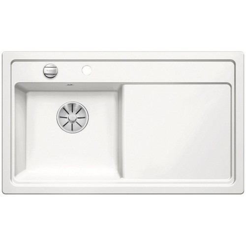 BLANCO ZENAR 45 S Keramik Becken links kristallweiss glänzend InFino Ablauf 524152 BLANCO ZENAR 45 S Keramik Becken links kristallweiss glänzend InFino Ablauf 524152