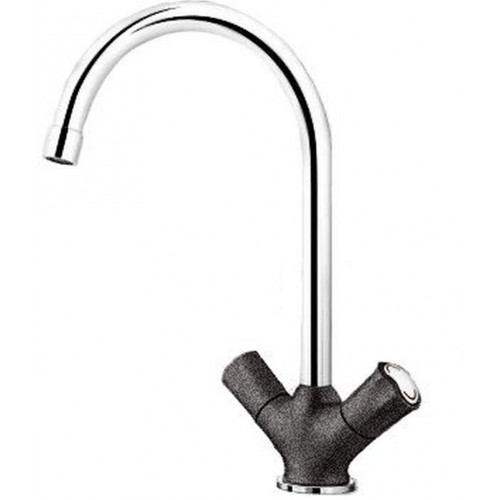 BLANCO Amona SILGRANIT-look Zweigriffarmatur, anthrazit/chrom 520770