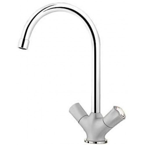 BLANCO Amona SILGRANIT-look Zweigriffarmatur, perlgrau/chrom 520778