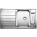 BLANCO Axis II 5S-IF Edelstahlspüle, inklusive Siphon und Zubehör, Seidenglanz 516528