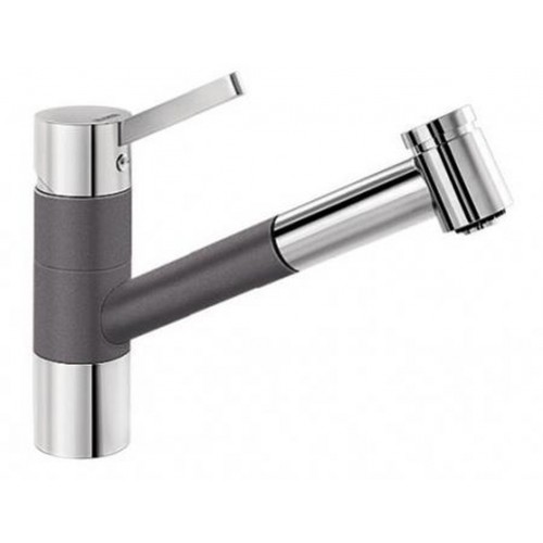 BLANCO TIVO-S Einhebelmischer Niederdruck SILGRANIT®-Look felsgrau/chrom 518799