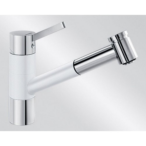 BLANCO TIVO-S Einhebelmischer Niederdruck SILGRANIT®-Look silgranitweiß/chrom 518428