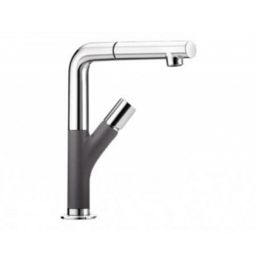 BLANCO YOVIS-S mit Schlauchbrause felsgrau/chrom 518807