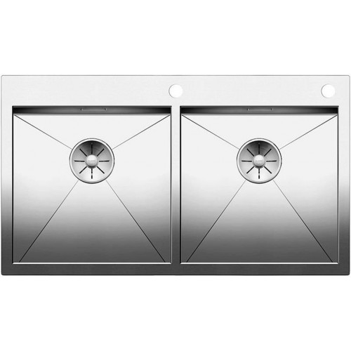 BLANCO Zerox 400/400 IF / A Edelstahlspüle mit Ablauffernbedienung 521648
