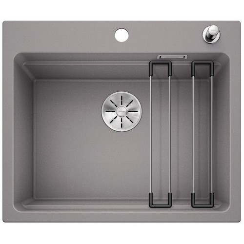 BLANCO Etagon 6 InFino Einbaubecken Silgranit PuraDur, alumetallic 524531