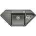 BLANCO LEXA 9 E - Silgranit Eckspüle mit Ablauffernbedienung, alumetallic 515097