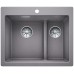 BLANCO Pleon 6 Split Granitspüle ohne Exzenter aluminium 521691