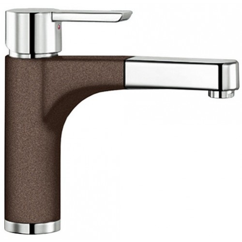 BLANCO PYLOS-S SILGRANIT-look Einhebelmischer Hochdruck cafe/chrom 514935