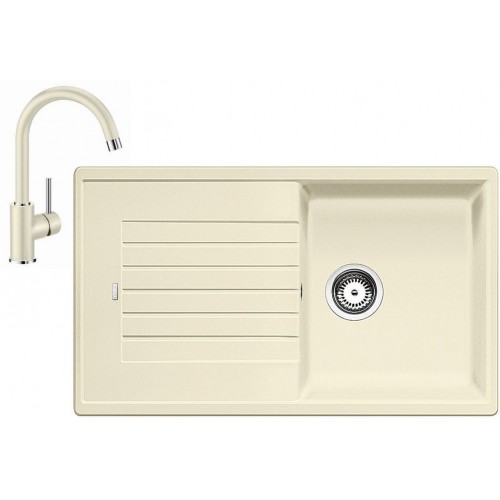 BLANCO Set Spüle ZIA 5 S SILGRANIT Jasmin + Armatur Mida Jasmin BLANCO Set Spüle ZIA 5 S SILGRANIT Jasmin + Armatur Mida Jasmin