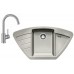 BLANCO SET ZIA 9 E Einbauspüle Pearlgrau + Küchenarmatur MIDA Pearlgrau
