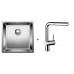 BLANCO SET BLANCOANDANO 400-U Edelstahlspüle + Küchenarmatur Linus-S chrom