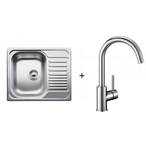 BLANCO SET BLANCOTIPO 45 S Mini Edelstahlspüle + Küchenarmatur Mida chrom