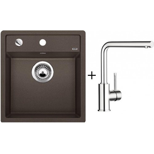 BLANCO Set DALAGO 45 SILGRANIT cafe + Armatur Mila chrom
