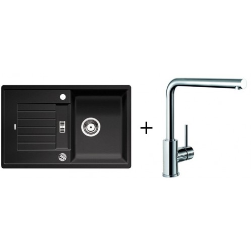 BLANCO SET BLANCOZIA 45 S Einbauspüle antrazit + Küchenarmatur Mila chrom BLANCO SET BLANCOZIA 45 S Einbauspüle antrazit + Küchenarmatur Mila chrom