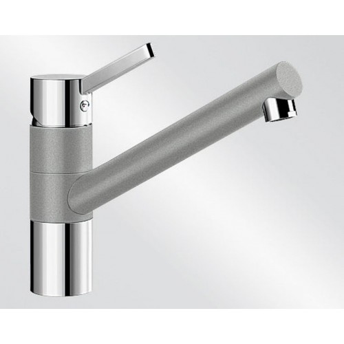 BLANCO TIVO Einhebelmischer Niederdruck SILGRANIT®-Look alumetallic/chrom 518416