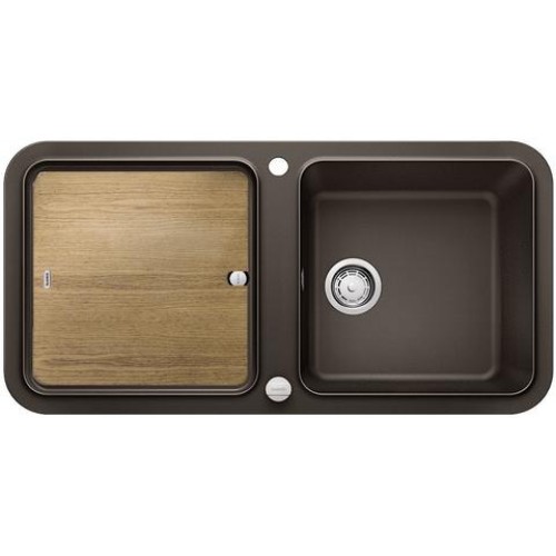 BLANCO Yova XL 6 S SILGRANIT cafe mit Esche-Compound-Arbeitsbrett 519592